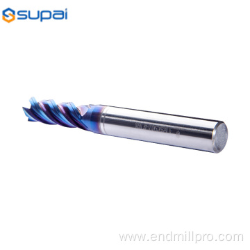 Blue Coated Solid Carbide Extra Long End Mill